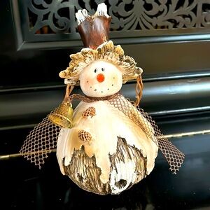 Rustic snowman figurine
